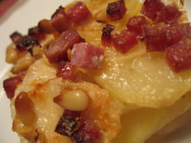 Gratin dauphinois au jambon et lardons