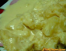 Gratin d�ananas � la noix de coco