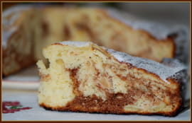G�teau au yaourt marbr� pommes-chocolat