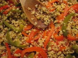 Quinoa aux deux  poivrons