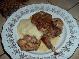 Lapin de garenne aux girolles et au sauternes