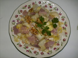 Salade d envives au jambon et aux noix