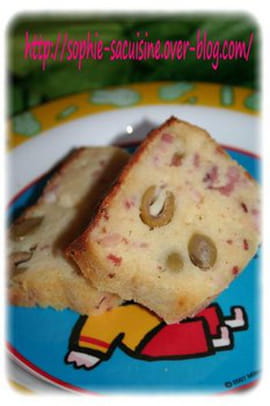 Cake lardons et olives