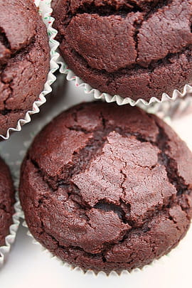 Muffins tout chocolat coeur fondant