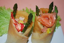 Croustillants de saumon fum� ou de crabe