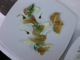 Saint-pierre marin� au soja et cr�me de roquette
