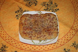 Fougasse aux lardons et au miel