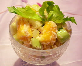 Salade de crabe au c�leri et � la mangue fra�che