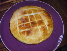 Galette des rois pommes, cr�me et amandes