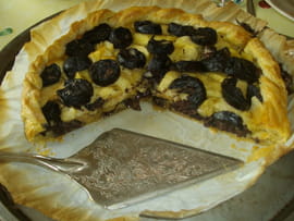 Tarte aux boudins et pommes