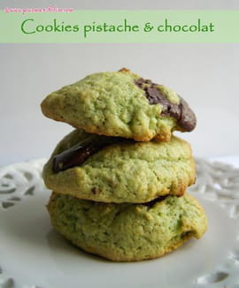 Cookies � la pistache et p�pites de chocolat