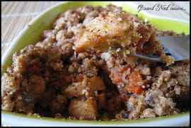 Crumble de lapin au pain d �pice