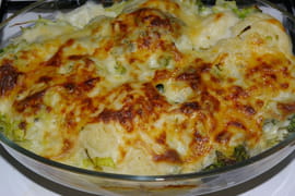 Gratin aux trois choux