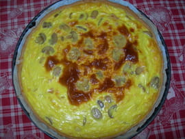 Quiche aux champignons et � la volaille