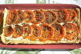 Tarte fine � la ricotta et � la tomate