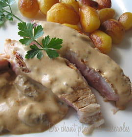 C�tes de veau aux morilles et � la cr�me