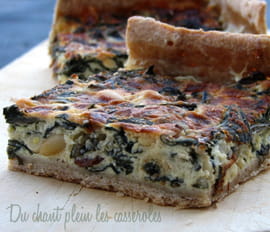 Tarte aux blettes, ch�vre, raisins secs et pignons