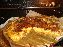 Tarte carotte et poulet aux �pices
