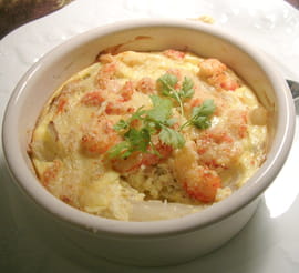 Clafoutis au fenouil et aux �crevisses