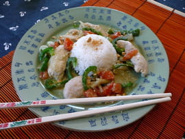 Poulet au curry vert