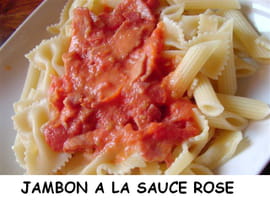 Jambon � la sauce rose