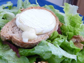 Salade au ch�vre chaud