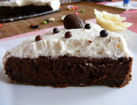 Moelleux di�t�tique choco-noisette et chantilly