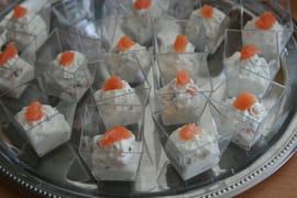 Verrines saumon-ricotta