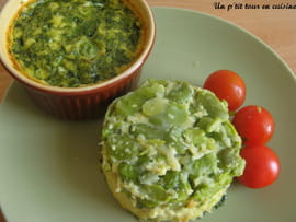 Clafoutis aux f�ves au basilic