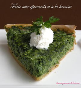 Tarte aux �pinards et � la brousse