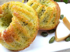 Muffins aux calissons et aux pistaches