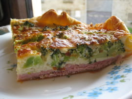 Quiche aux brocolis et jambon