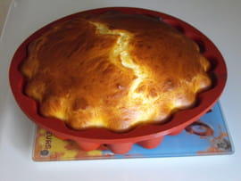 G�teau l�ger au fromage blanc et aux pommes