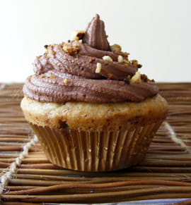 Cupcakes choco-noisettes au petit go�t de caramel