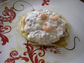 Blinis � la cr�me de saumon