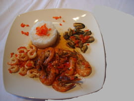 Gambas au barbecue