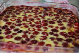 Clafoutis l�ger aux framboises