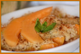 Crumble de melon � la cannelle