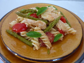 Salade de p�tes aux asperges vertes et au poulet