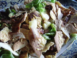 Tortilla en salade sucr�e-sal�e