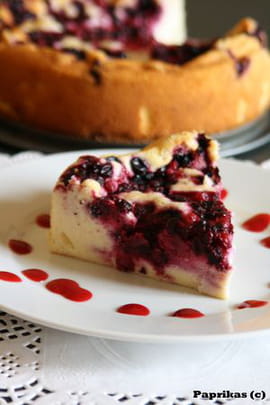 G�teau au fromage blanc et aux fruits rouges