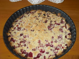 Tarte gratin�e aux framboises