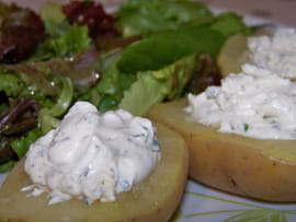Pommes de terre au ch�vre frais