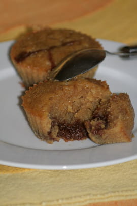 Moelleux aux amandes, coeur au speculoos