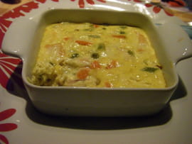 Petits flans de l�gumes, saumon, comt�