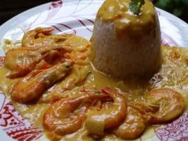 Cari de crevettes au lait de coco