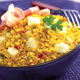 Mais fondant fa�on risotto � la mozzarella