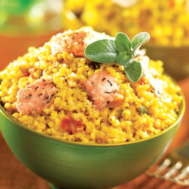 Ma�s fondant fa�on risotto au saumon