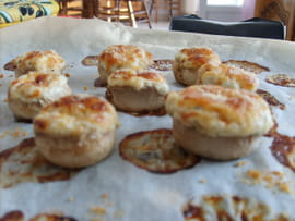 Champignon aux fines herbes et au parmesan