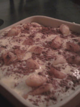 Tiramisu poire-chocolat